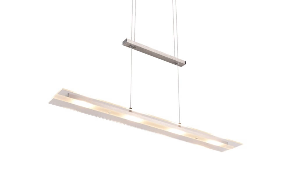 Glass pendant lamp Milos nickel Trio 4017807588262