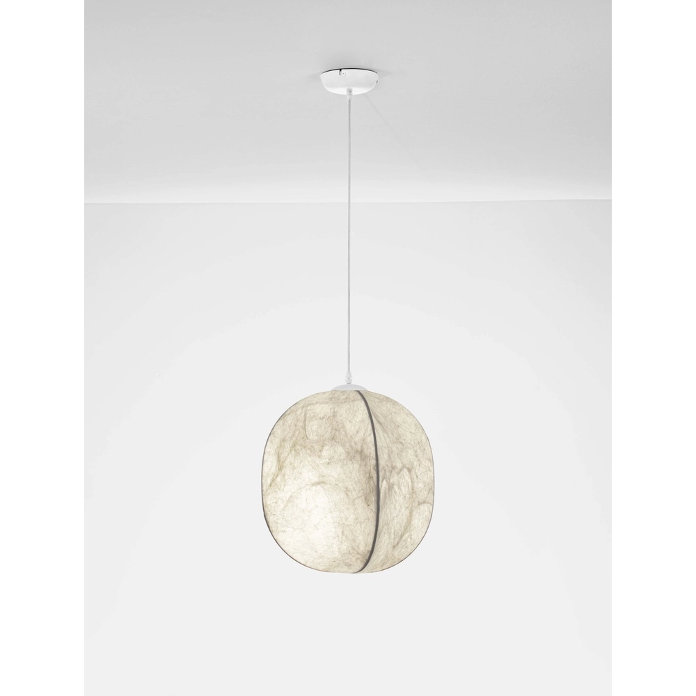 White pendant lamp Pierida Ø 42cm