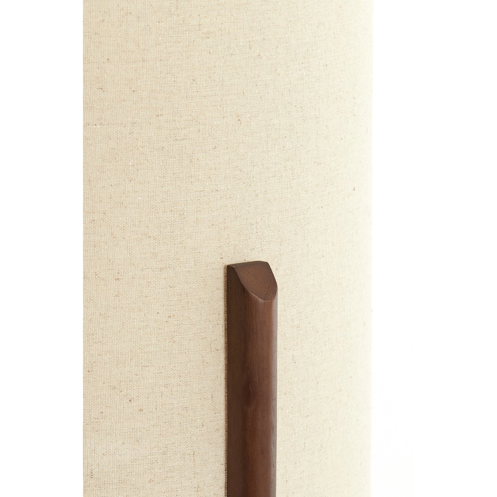 Table lamp Litto Ø 22cm - walnut with natural linen Light & Living 8717807792671