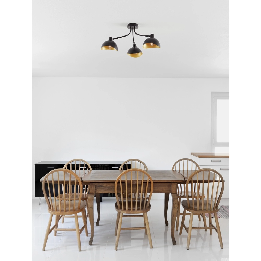 Ceiling lamp Geti M black with gold inside Lyora 5212017436399