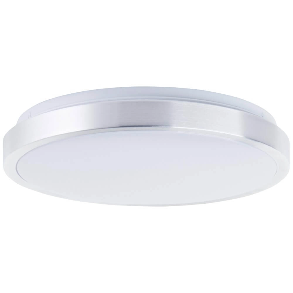 Nickel ceiling lamp Livius with white Ø 33cm Brilliant 4004353426476