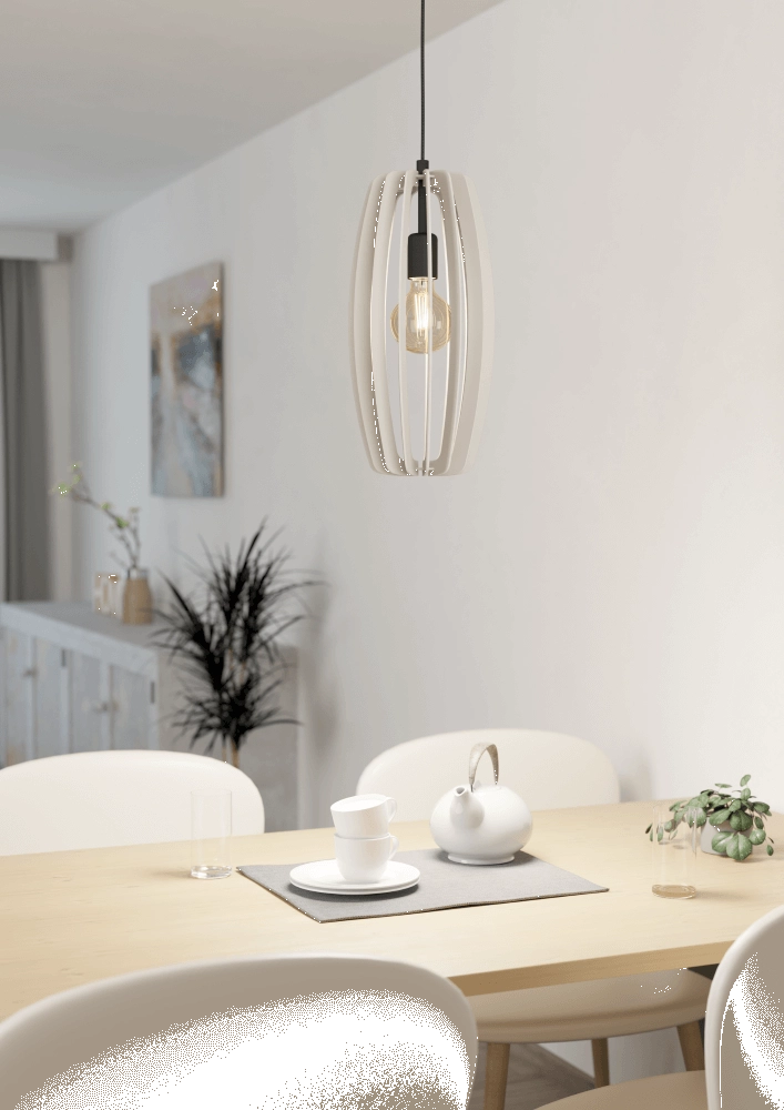 White hanging lamp Bajazzara Ø 26cm Eglo 9008606244324