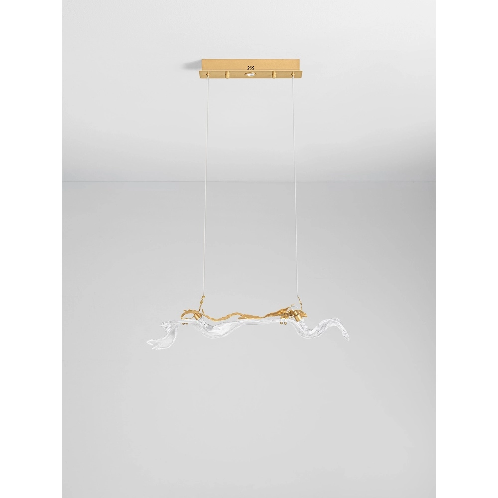 Golden pendant lamp Avesa with clear glass Lyora 5212063500419