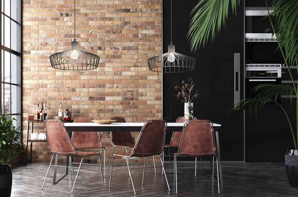 Dining room hanging lamp Winkworth with two hoods Eglo 9002759434380