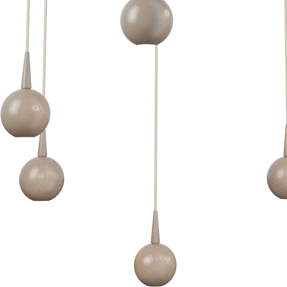 7-light pendant lamp Talana beige terra Ø 50cm DTW Masterlight 8718121399089