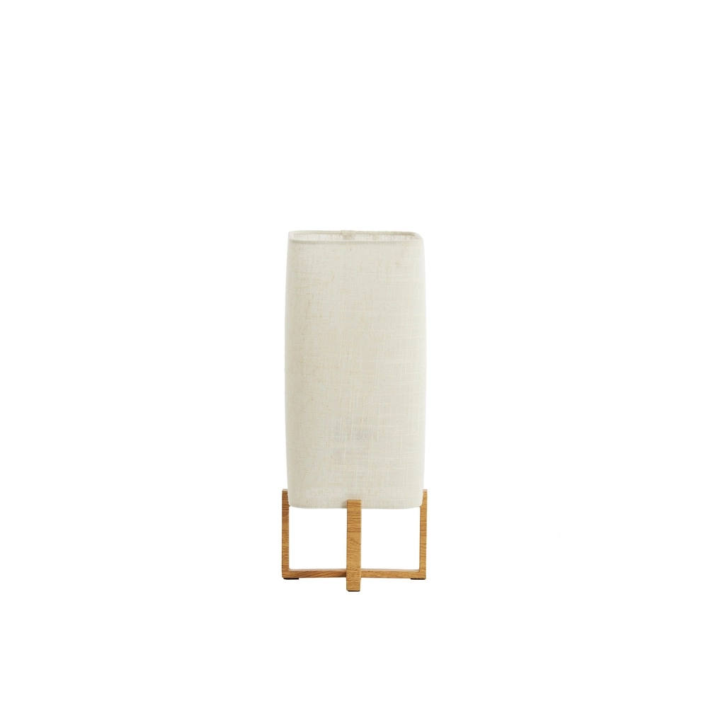 Table lamp Wyn 39cm - cream rope with wood look
