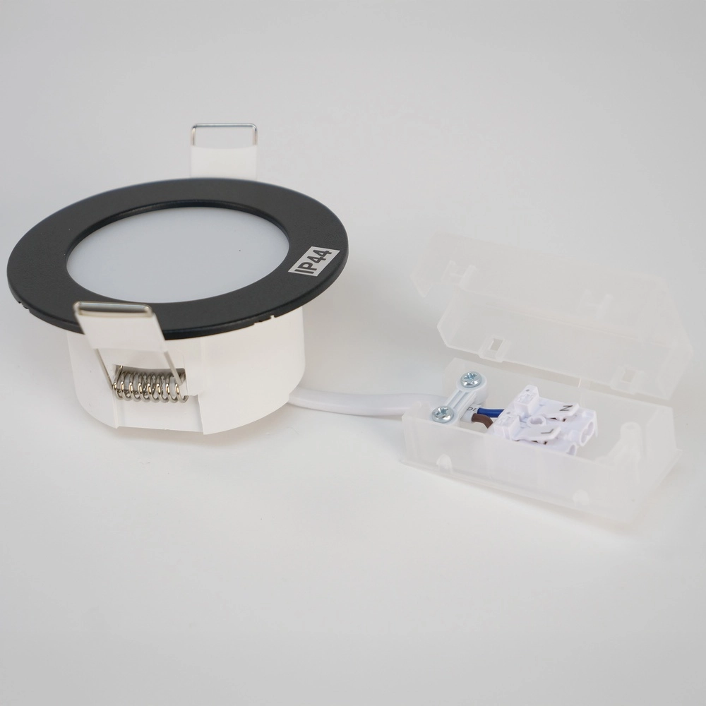 IP44 recessed spotlight Fueva 6 round - black - Ø 8,8cm Eglo 9008606330904