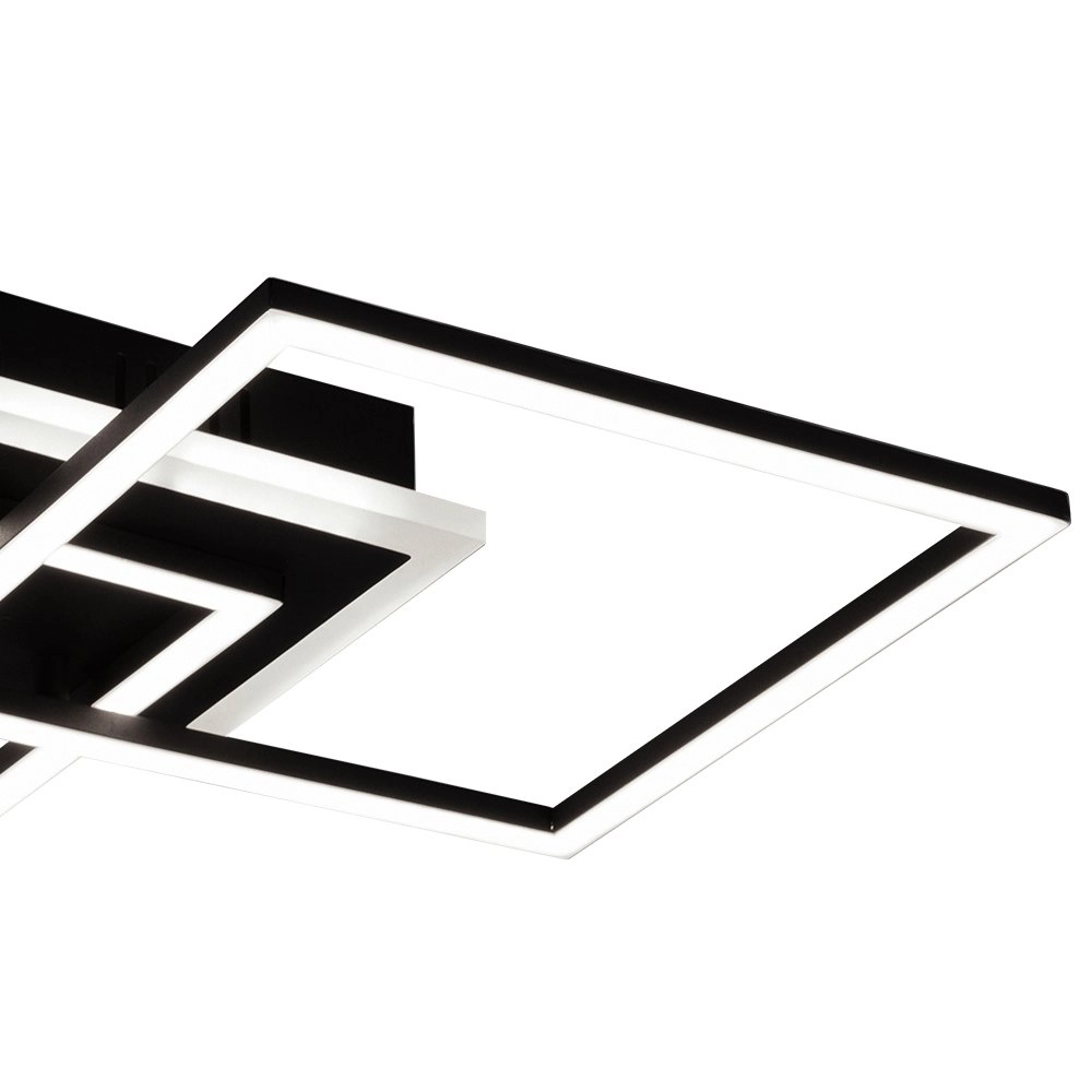 Square ceiling lamp Venida 57cm black Trio 4017807445084