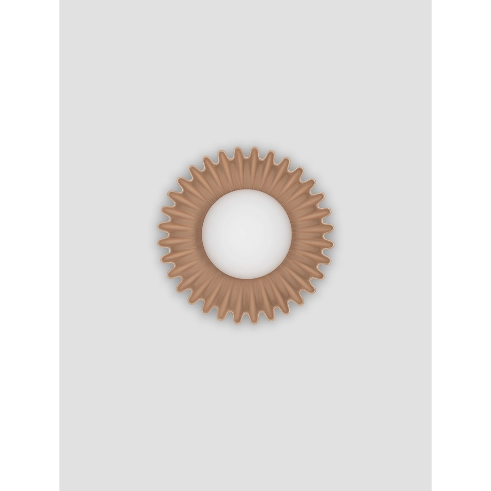 Wall lamp Petel caramel brown with white glass Lyora 5212017483973