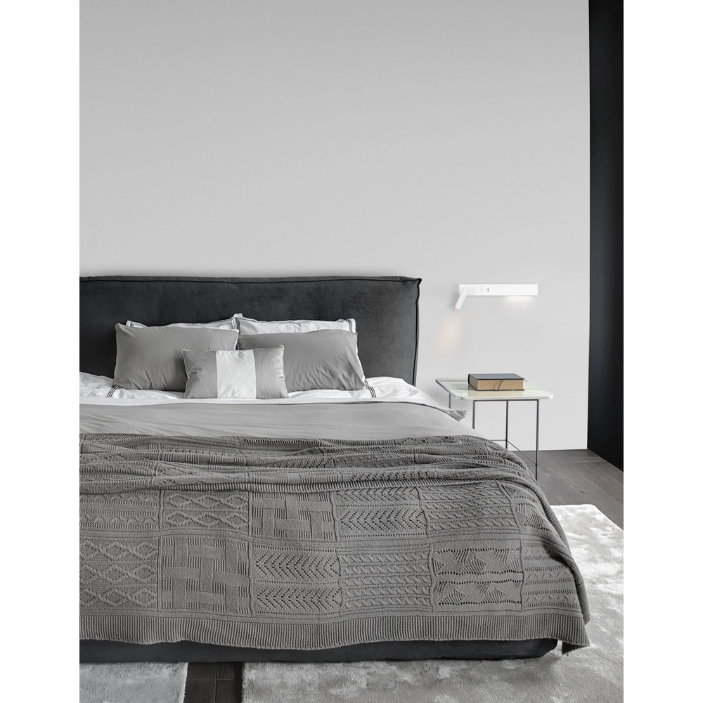 Bedside lamp Vida Left white with USB Lyora 5212017427861