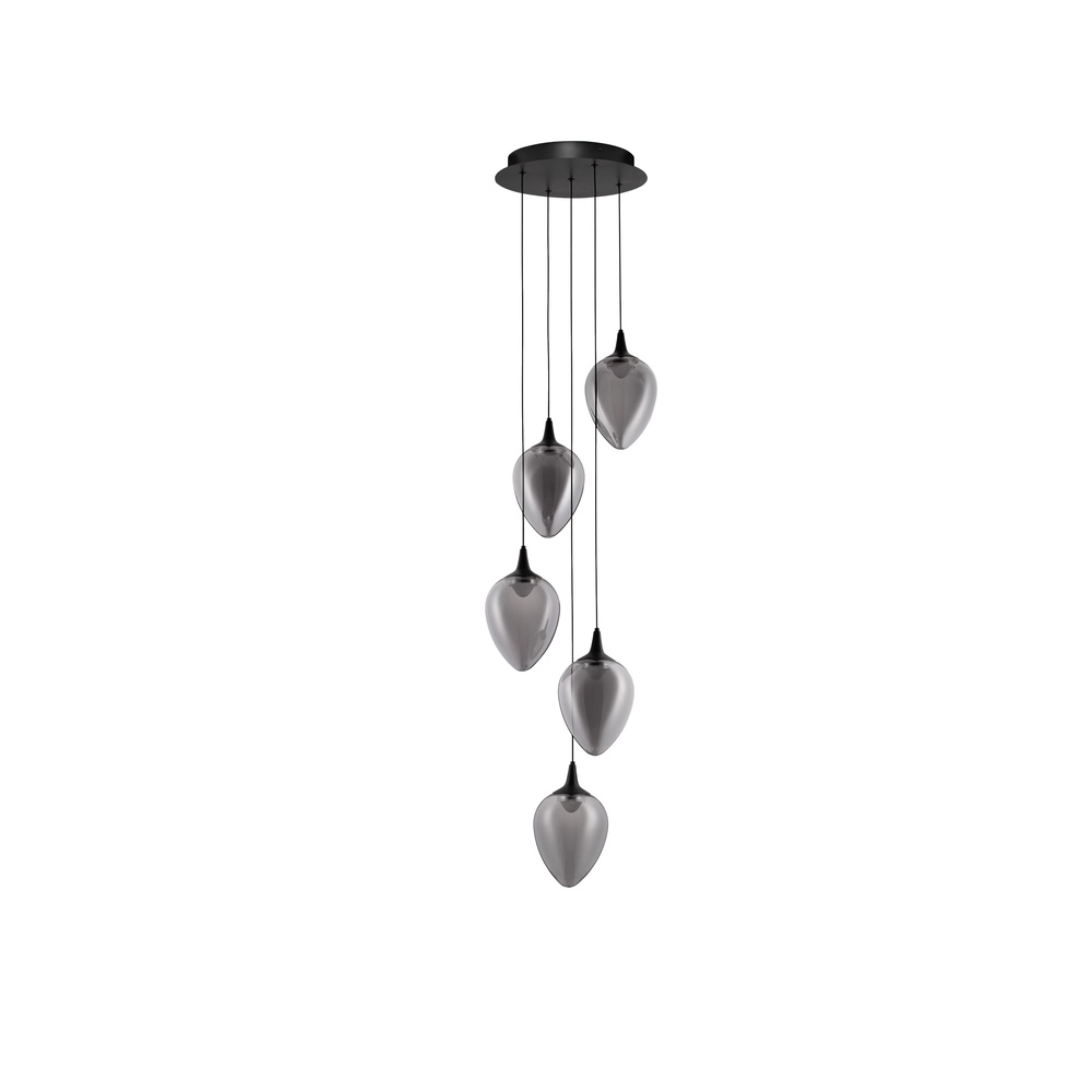 Pendant lamp Nali 5-light smoke glass Lyora 5212017477781