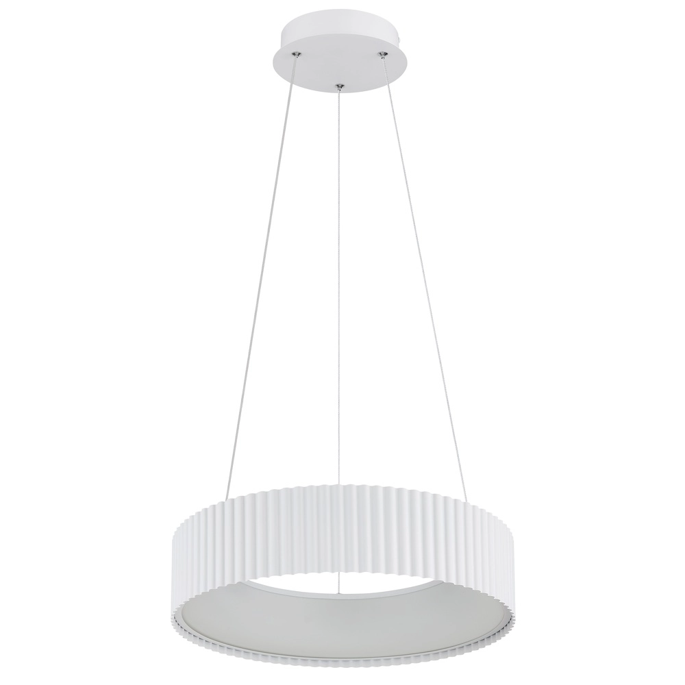 Design pendant lamp Kemp white Ø 46cm Globo 9007371566273