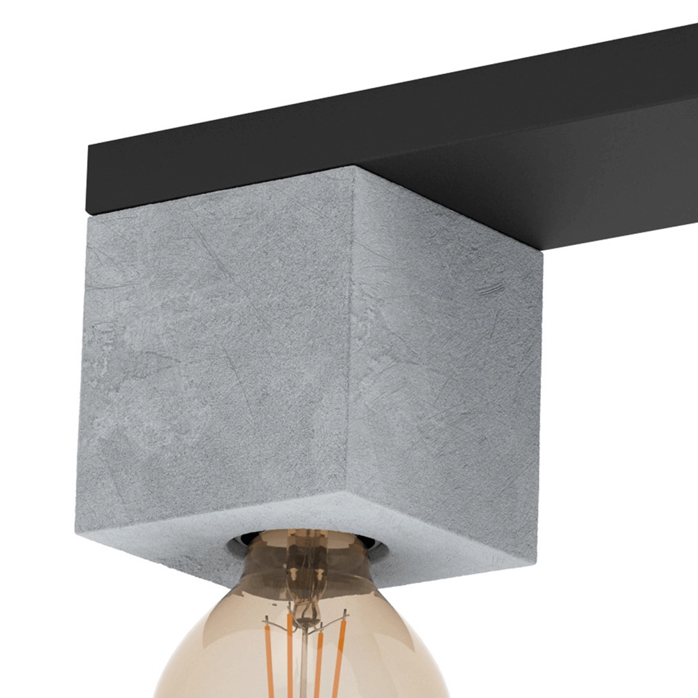 Concrete look ceiling lamp Prestwick 3 Eglo 9002759435967