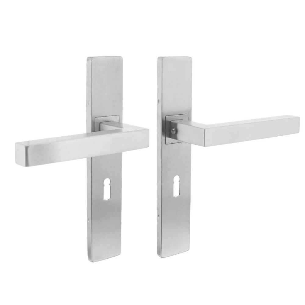Door handle Vierkant Keyhole 56mm Stainless Steel