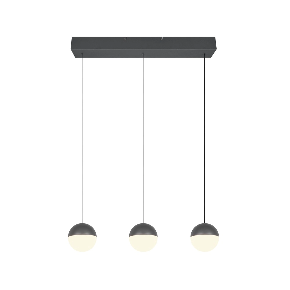 3-light pendant lamp Senta anthracite Trio 4017807697858