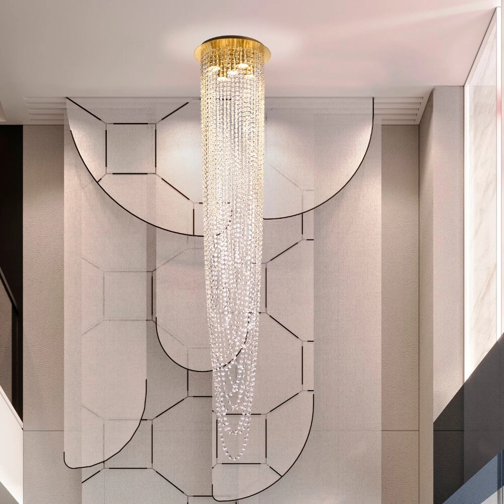 Oriental pendant lamp Swoop 5-light Searchlight 5053423271903