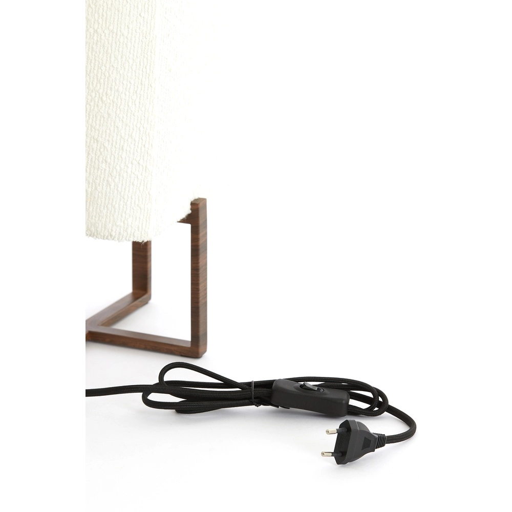 Table lamp Wyn 50,5cm - cream rope with walnut look Light & Living 8717807792565