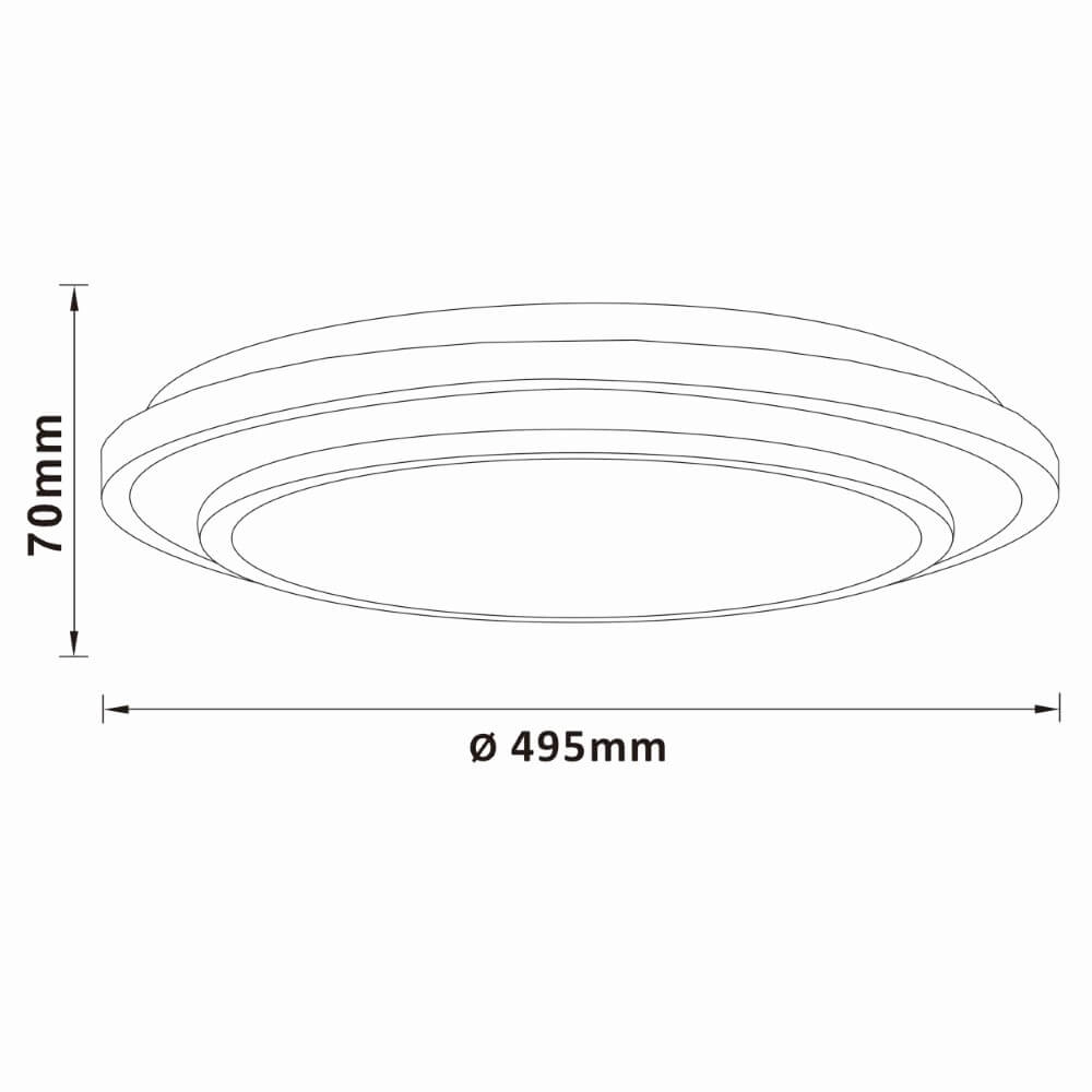 Black ceiling lamp Luciano Ø 49.5cm Brilliant 4004353426506