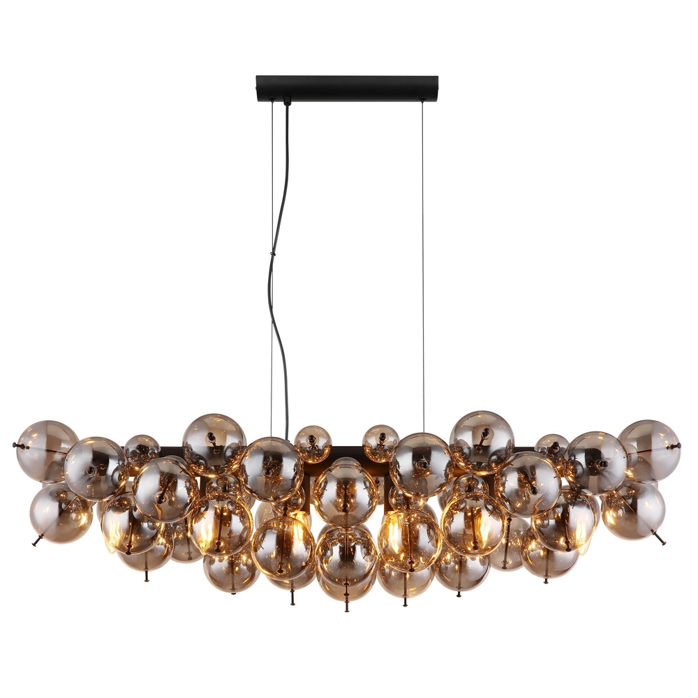 Unique pendant lamp Udo smoke glass 100cm Globo 9007371471263