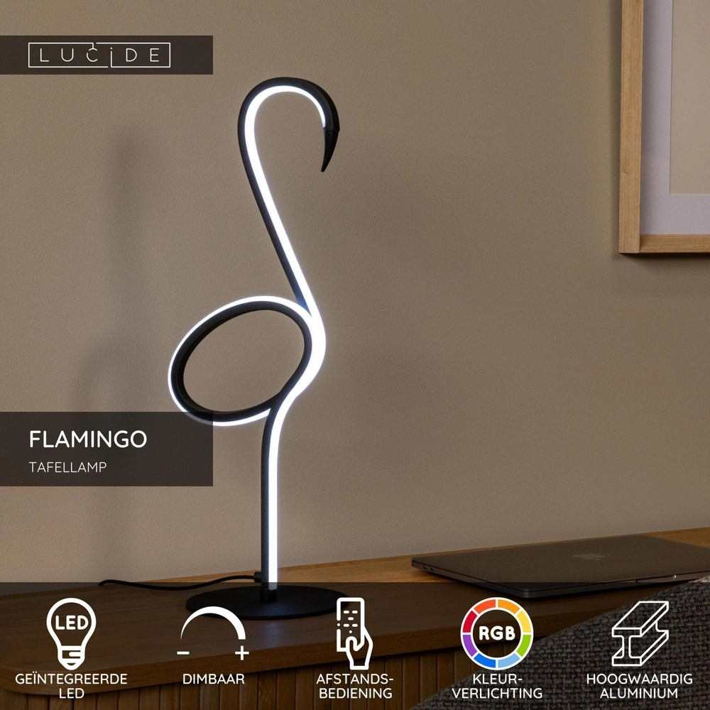 Table lamp Flamingo Black Lucide 5411212051745