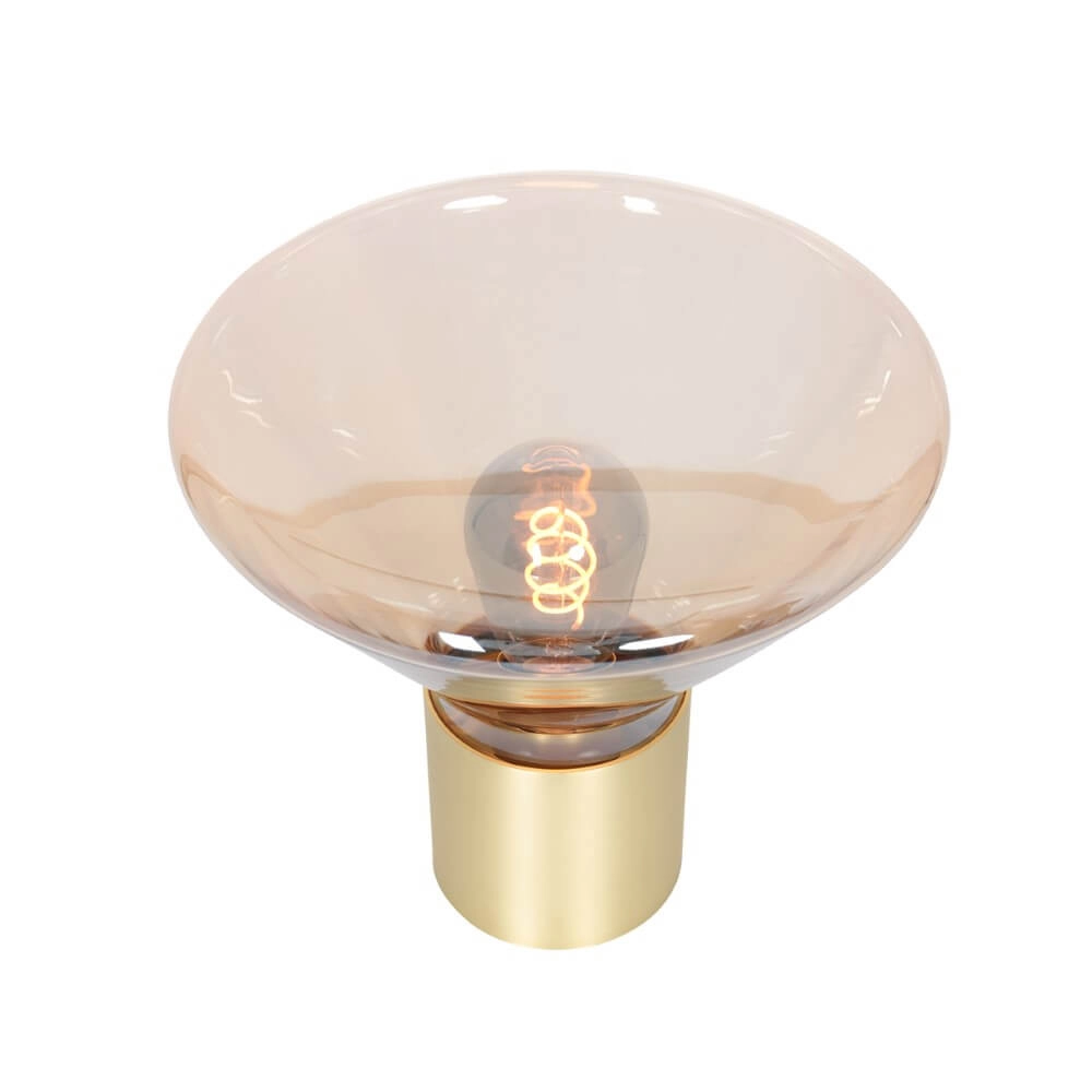 Table lamp Ambiance Gold with amber glass Steinhauer 8712746165067