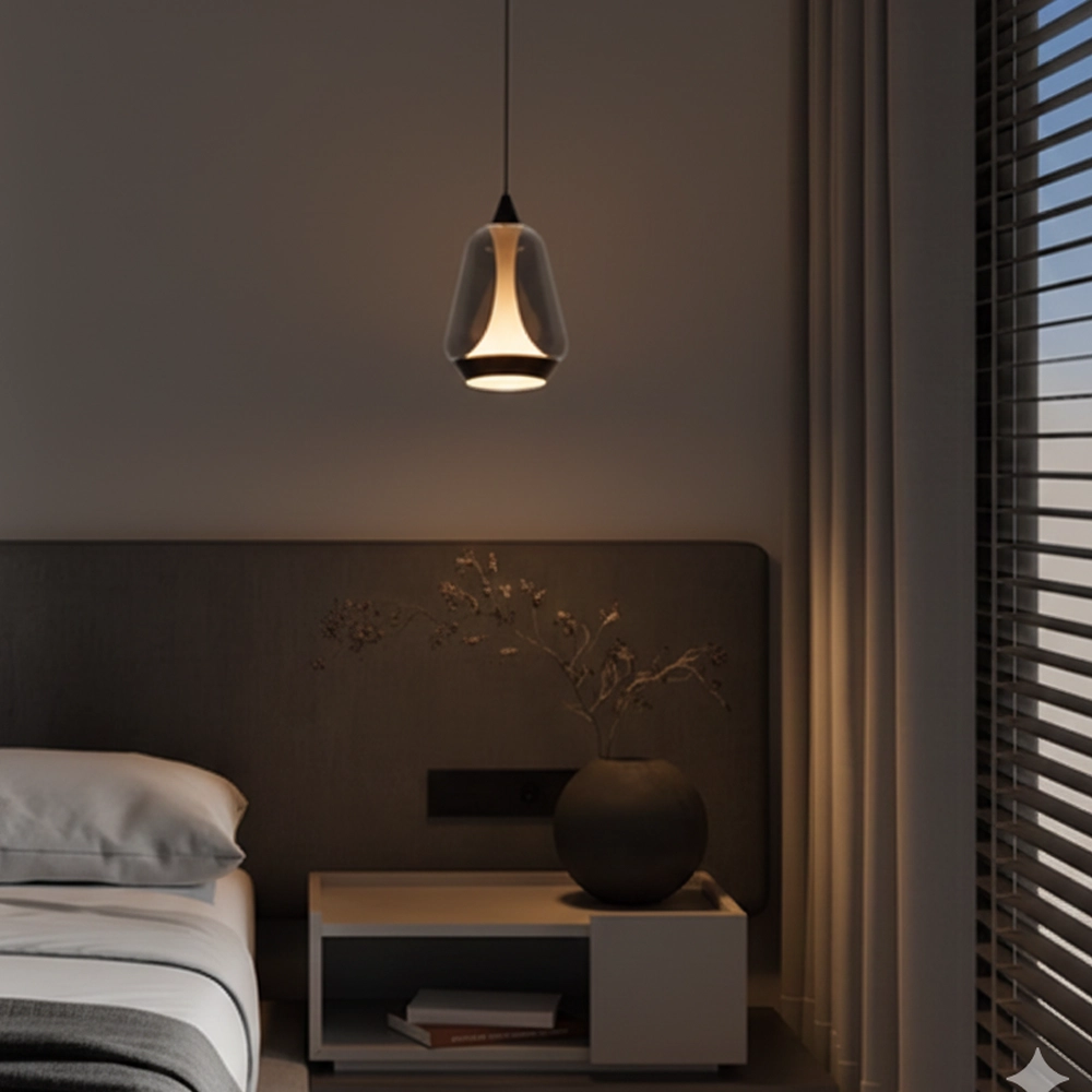 Design pendant lamp Alish 1-light smoke glass
