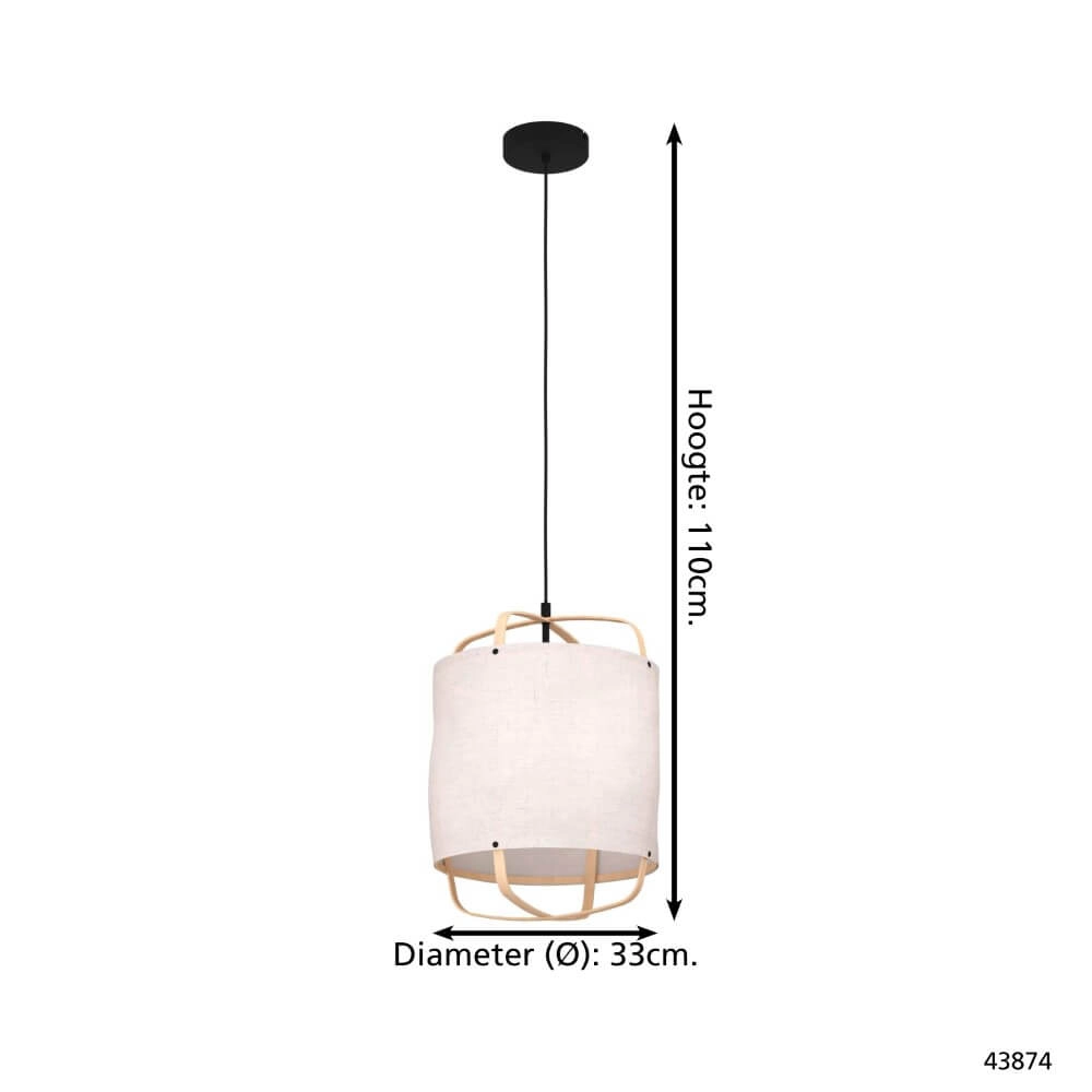 Scandinavian hanging lamp Surfleet Ø 33cm Eglo 9002759438746