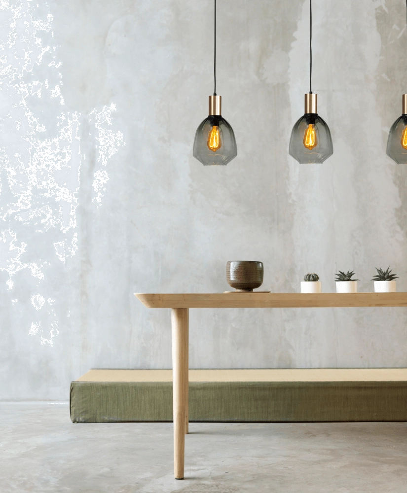 3-light hanging lamp - gold - Porto with Nicolette green glasses Masterlight 8718121269702