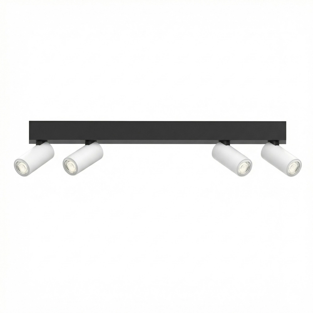 4-light surface-mounted spot Tevo Mini black and white