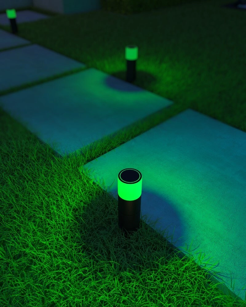 Smart outdoor lamp Link Post 45cm - black Circle 8712879149545