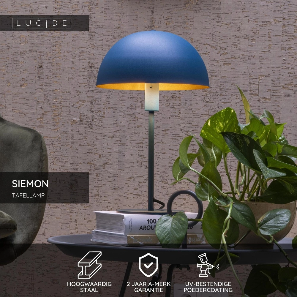 Design table lamp Siemon blue Lucide 5411212451545