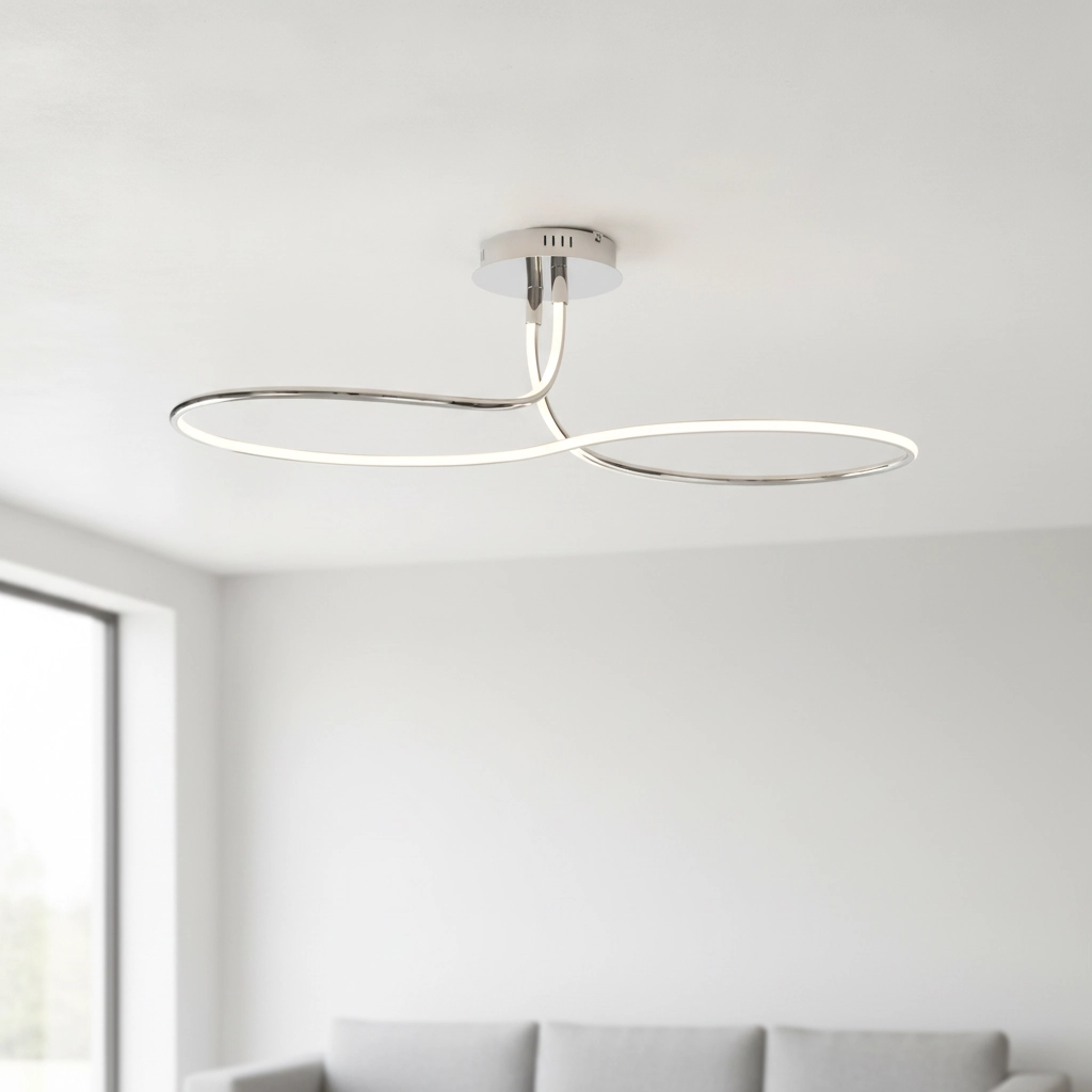 Ceiling lamp Fungo Curl chrome