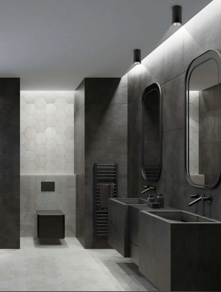 Ceiling spot bathroom Alpha black Lyora 5903139836395