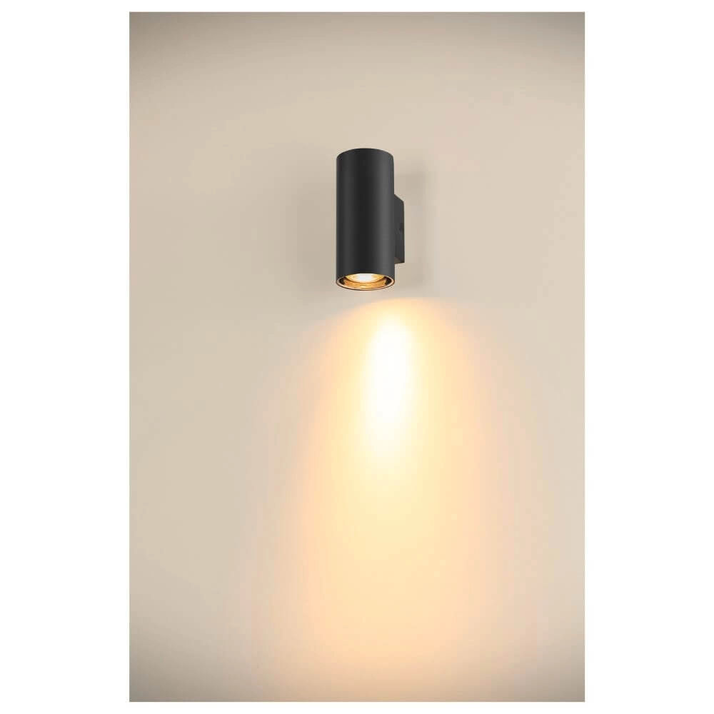 Black wall spotlight Asto Tube down - 1x GU10 SLV 4024163265997