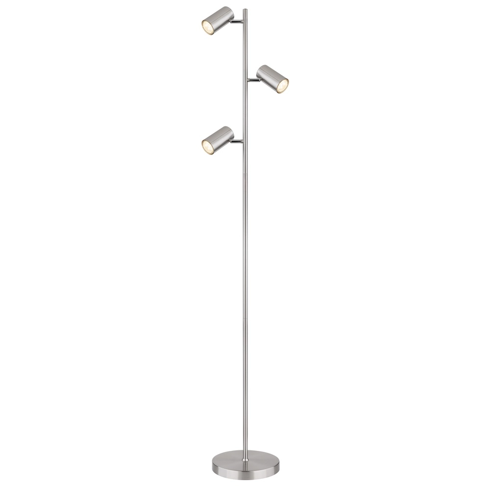 Floor lamp 3-lights Robby nickel