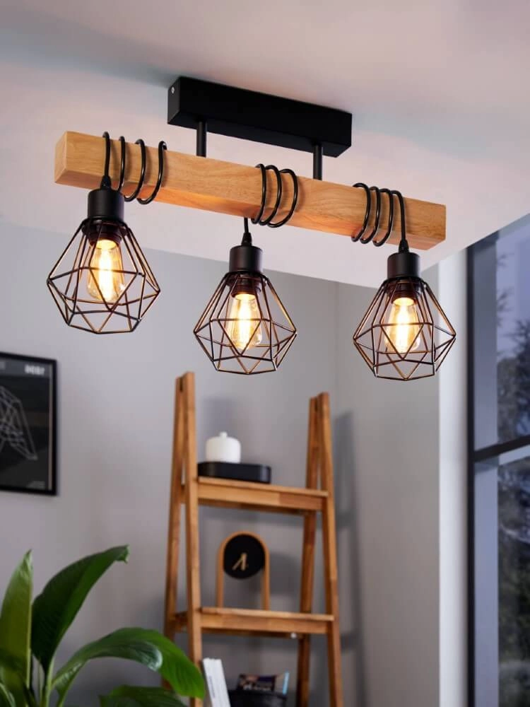 Wooden ceiling lamp Townshend 5 Eglo 9002759440749