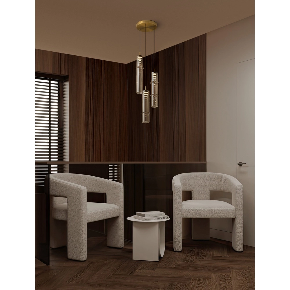 Unique pendant lamp Sano 3-light gold Lyora 5212017474049