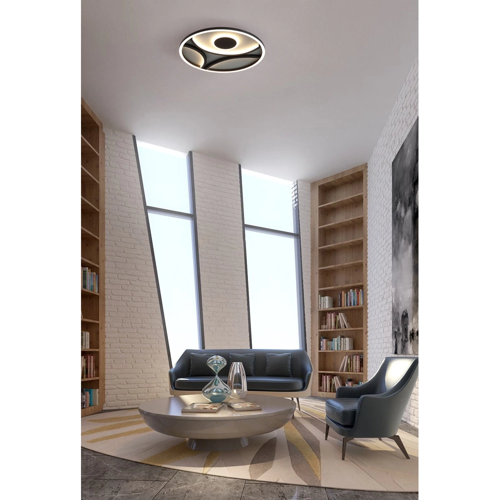Ceiling light Zendisc black Searchlight 5053423298030
