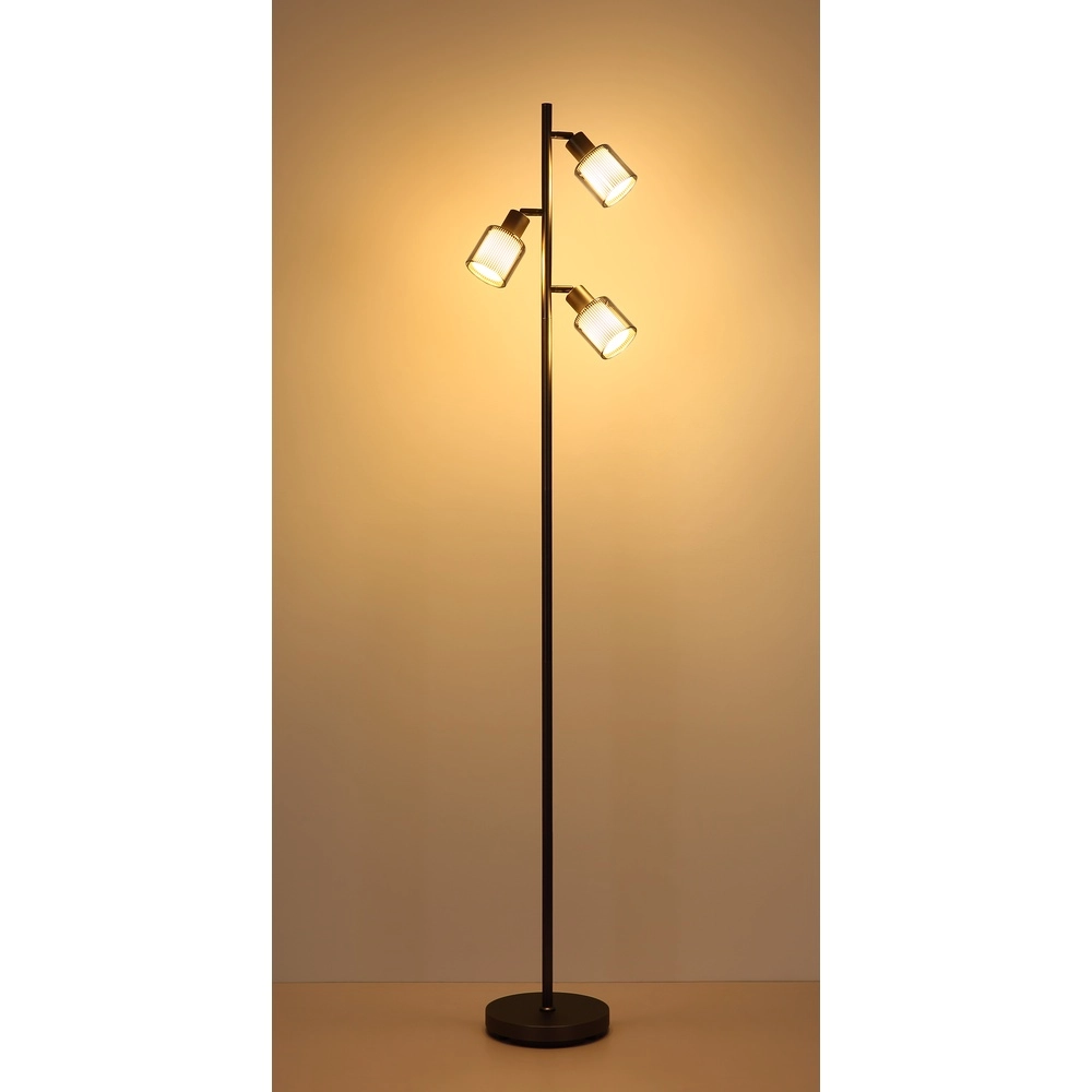 Design floor lamp Villegas 3-light gunmetal Globo 9007371569953