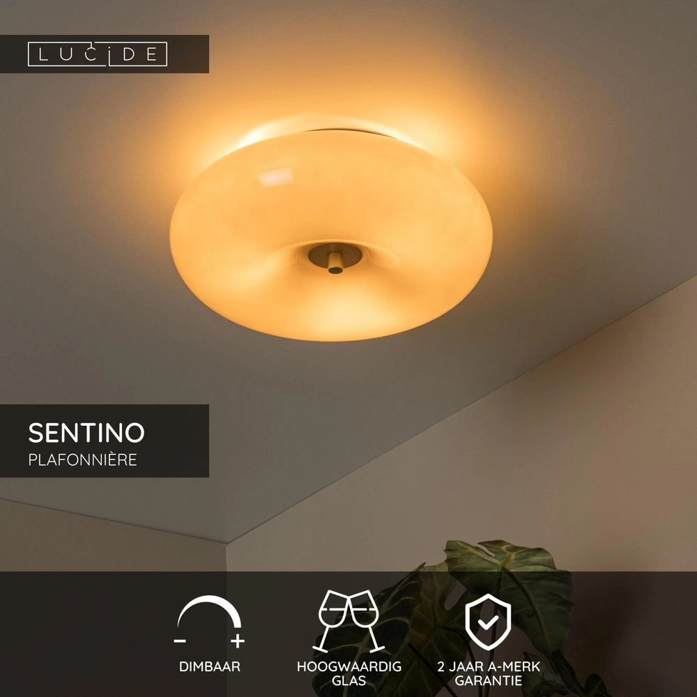 Ceiling lamp Sentino Ø 30cm taupe Lucide 5411212106339