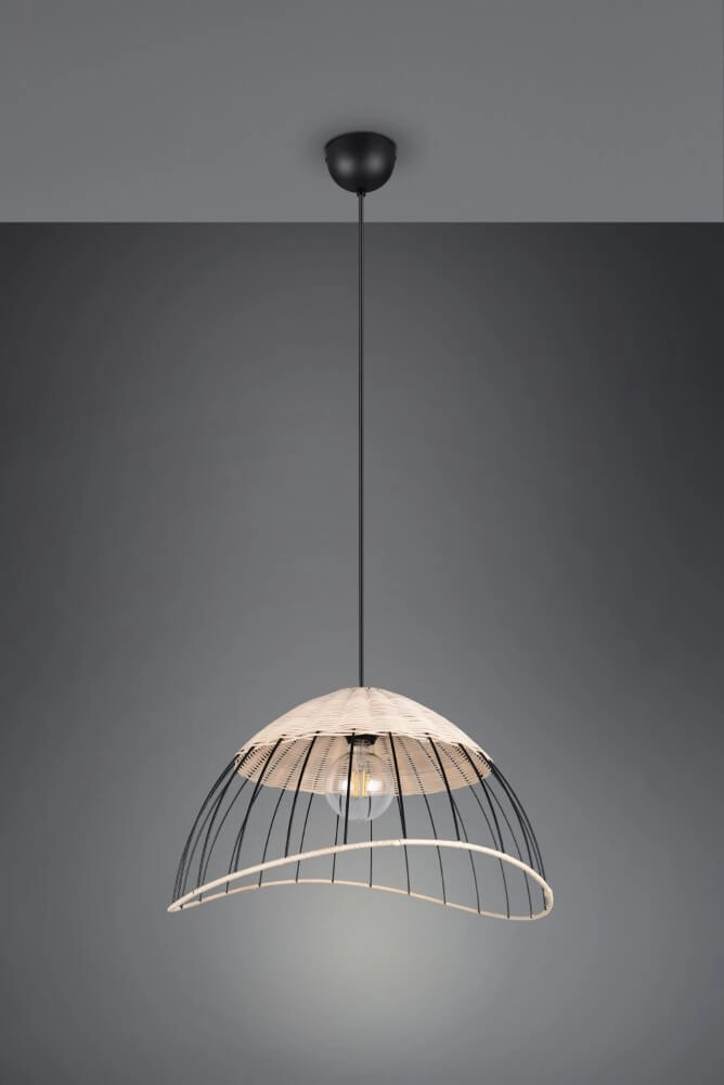 Rattan pendant lamp Sandrine Ø 48cm Trio 4017807637656