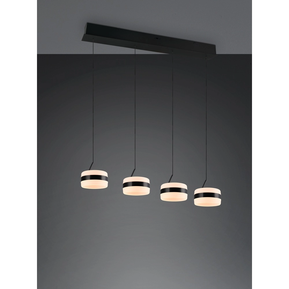 Design pendant lamp Dios black 4-lights Trio 4017807657630
