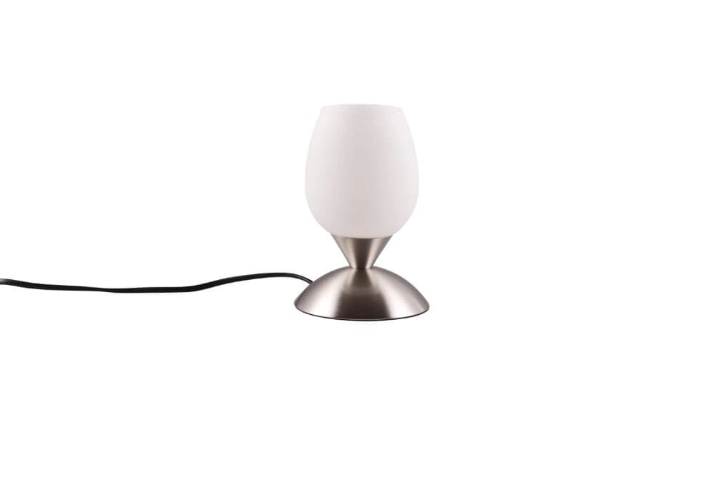 Table lamp nickel Cup Ii white glass Trio 4017807551495