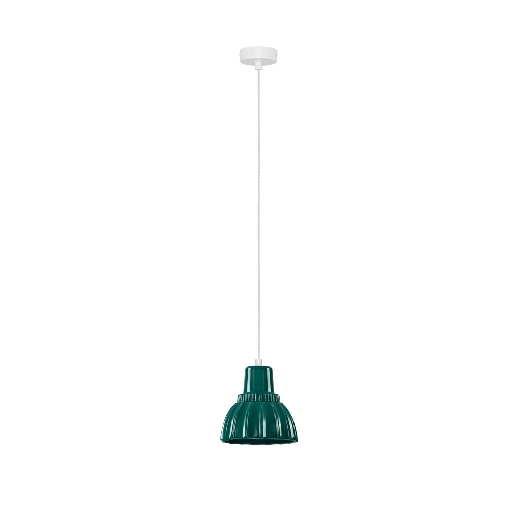 Pendant lamp Picco white with green Lyora 5212017495396