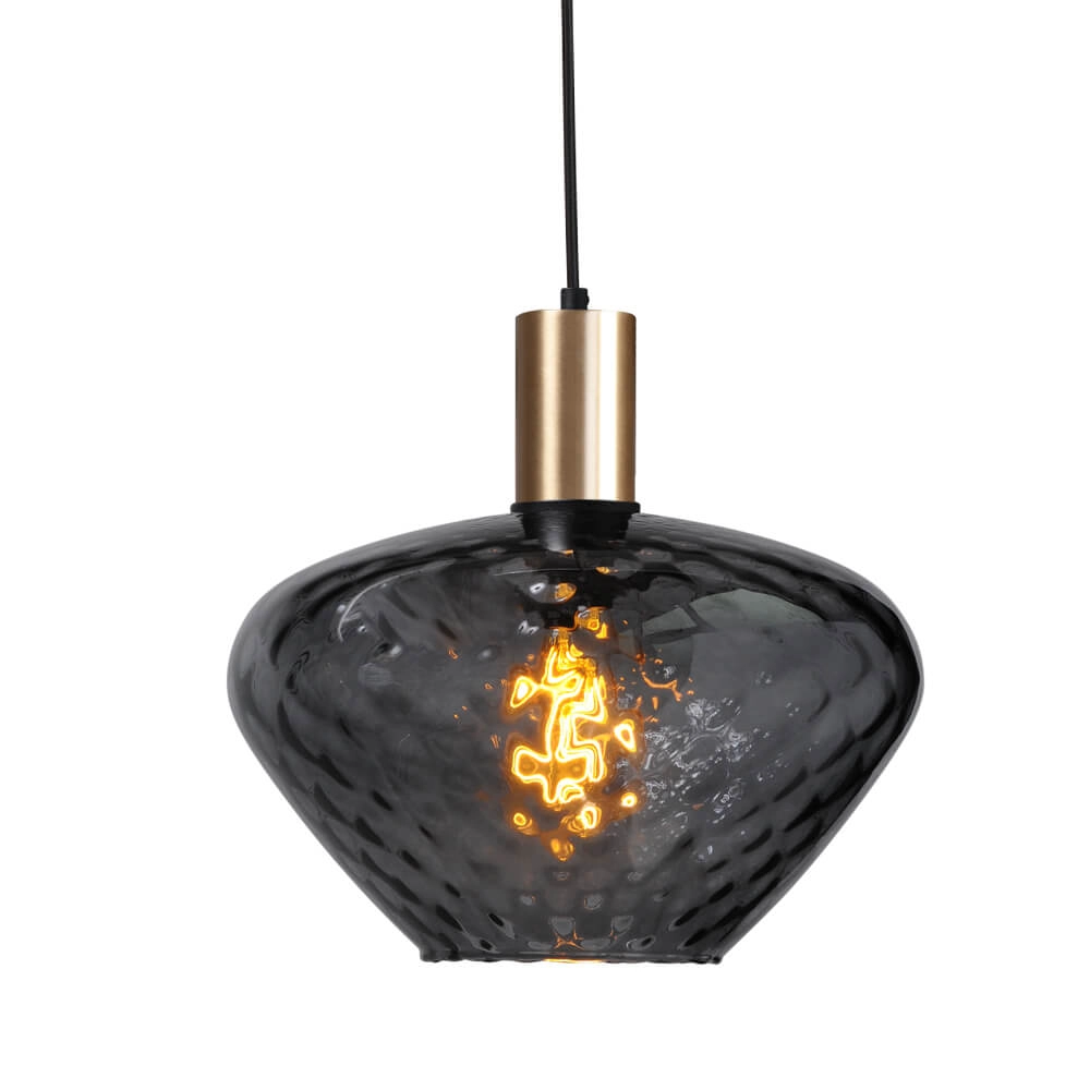 3-light hanging lamp - gold - Porto with different glasses Masterlight 8718121270067