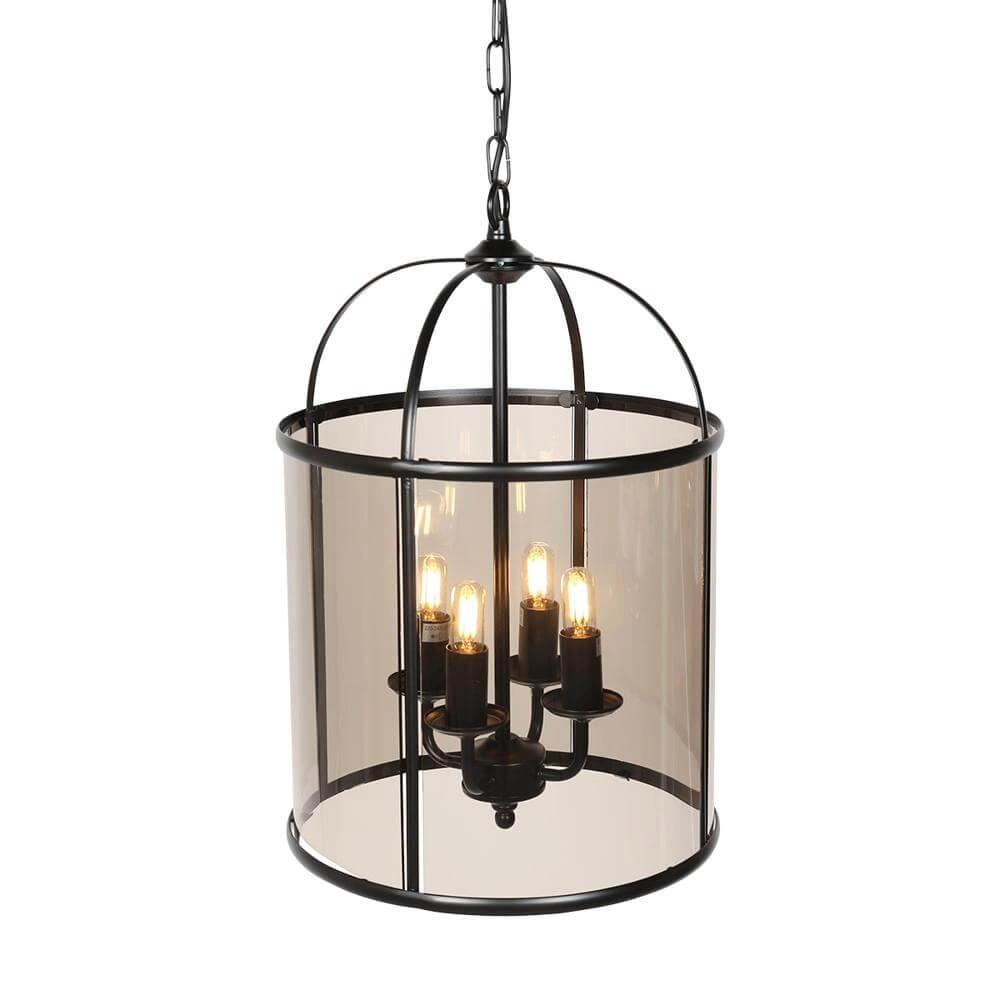 Classic pendant lamp Pimpernel black 4-lights