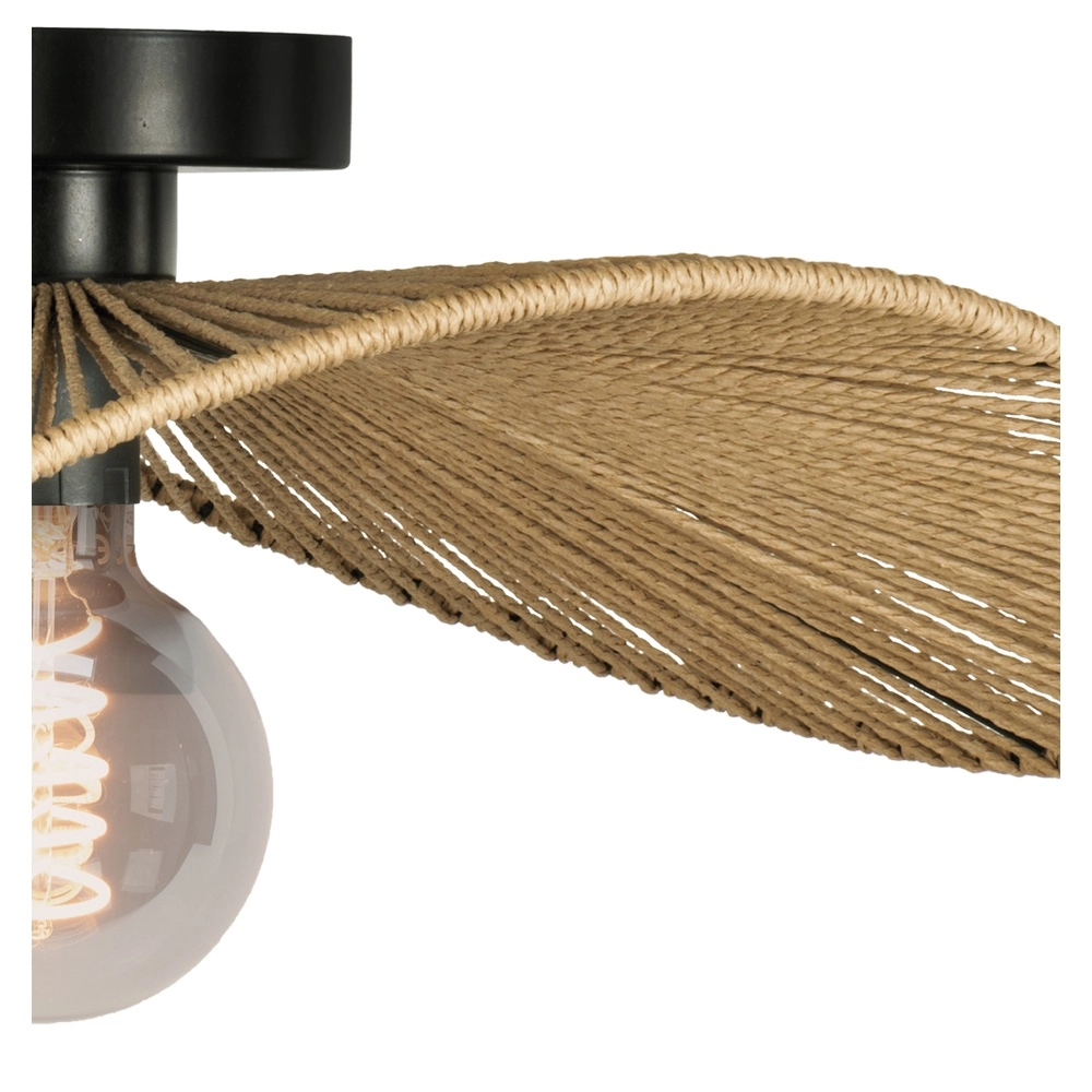 Rattan ceiling lamp Siruela bedroom - 56cm Eglo 9002759319618