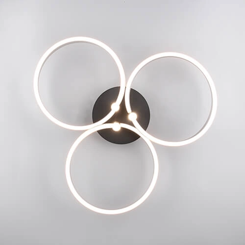 Curled led ceiling light Caruso Stainless steel - Ø 65.5cm Trio 4017807612974