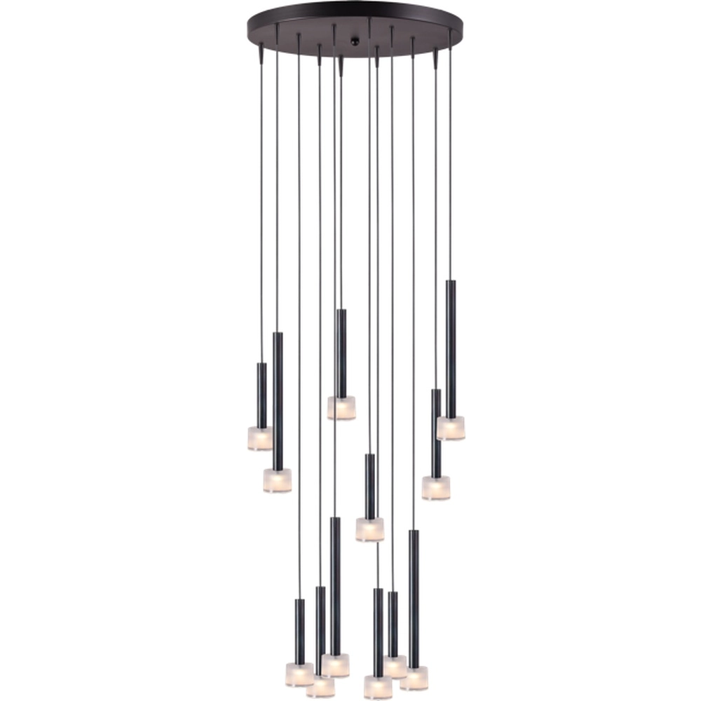 Led pendant light Fabro 12-lights - Dappled Oil