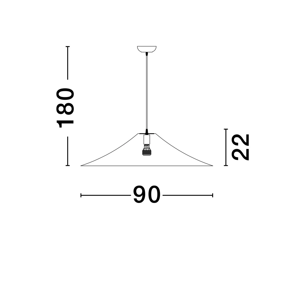 Pendant lamp Oket white Ø 90cm Lyora 5212017468093